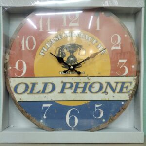 Ρολόι τοίχου ξύλινο Φ33 “Old phone”