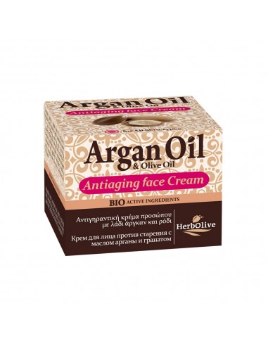 ARGAN OIL Face Cream “Κρέμα προσώπου αντιγηραντική με λάδι αργκάν & ρόδι” 50ml